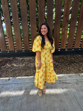 Load image into Gallery viewer, Orange Blossoms Gingham Dress