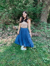 Load image into Gallery viewer, Perry Blue Pleated Skirt
