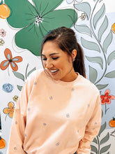 Load image into Gallery viewer, Peachy Pink Embroidered Sweater
