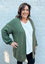 Load image into Gallery viewer, perfect oversized cardigan sweater in olive green
