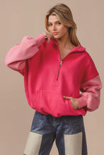 Load image into Gallery viewer, Pinky Pink Colorblock Hoodie
