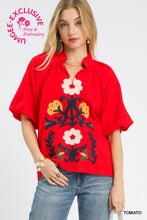 Load image into Gallery viewer, Summer Statement Embroidered Blouse
