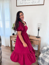 Load image into Gallery viewer, Burgundy in the Moonbeam Dress
