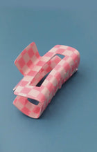 Load image into Gallery viewer, Large Checkered Claw Clip - 5 Colors
