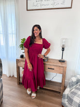 Load image into Gallery viewer, Burgundy in the Moonbeam Dress
