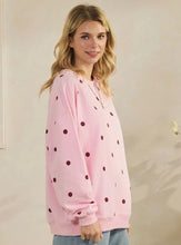 Load image into Gallery viewer, Strawberry Dream Polka Dot Pullover

