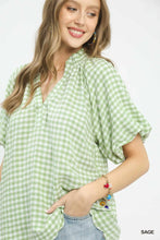 Load image into Gallery viewer, Cottage Market Gingham Blouse - 3 Colors
