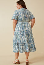 Load image into Gallery viewer, Dusty Blue Daises Dress
