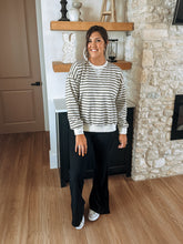 Load image into Gallery viewer, Oaklyn Olive Striped Pullover
