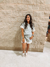 Load image into Gallery viewer, Eucalyptus Eyelet Striped Set
