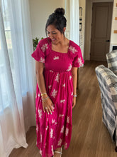 Load image into Gallery viewer, Berry Bouquet Embroidered Maxi Dress
