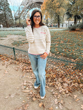 Load image into Gallery viewer, Cocoa and Marshmallows Striped Sweater
