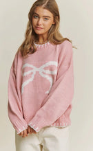 Load image into Gallery viewer, Bobbi Blush Bow Sweater
