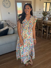 Load image into Gallery viewer, Sunfire Floral Smocked Maxi Dress
