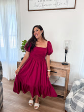 Load image into Gallery viewer, Burgundy in the Moonbeam Dress
