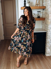 Load image into Gallery viewer, Abstract Floral Midi Dress
