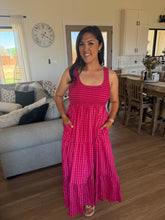 Load image into Gallery viewer, Strawberry Gingham Sundress
