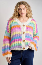 Load image into Gallery viewer, Rainbow Knit Button Up Cardigan
