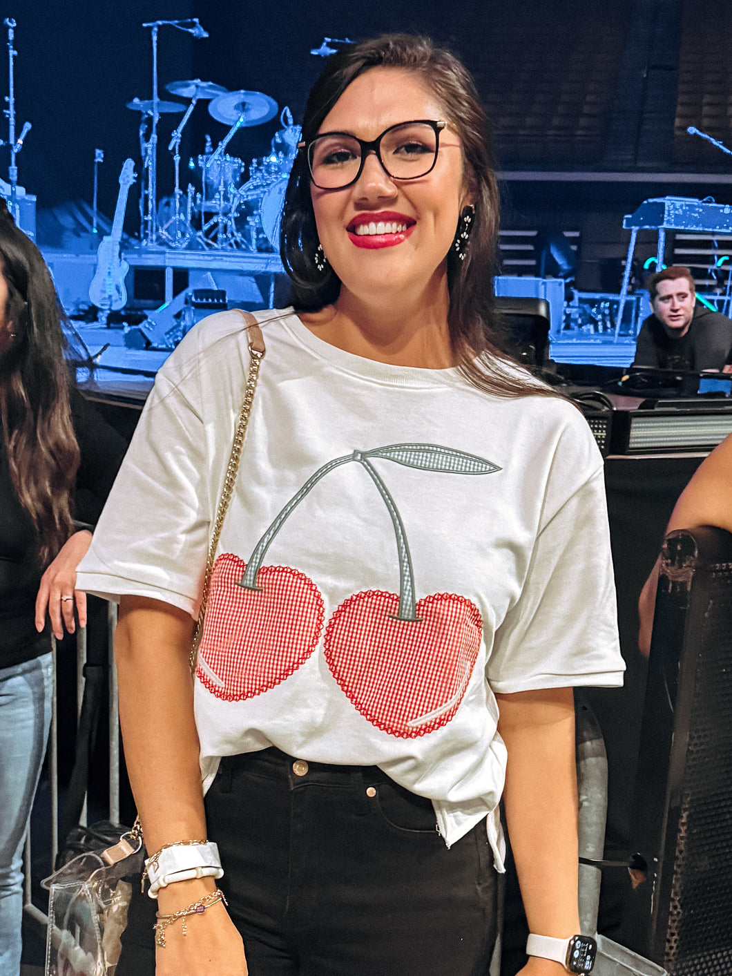 Gingham Cherries Top