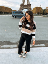 Load image into Gallery viewer, Paris Neutrals Striped Sweater
