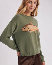 Load image into Gallery viewer, Olive Fish Pullover Sweater
