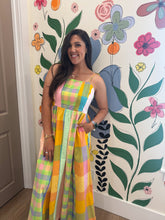 Load image into Gallery viewer, Plaid Colorblock Maxi Dress
