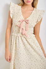 Load image into Gallery viewer, Pastel Picnic Floral Ribbon Dress
