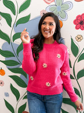 Load image into Gallery viewer, Frida Flower Embroidered Sweater - 2 Colors
