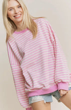 Load image into Gallery viewer, Paige Pink Striped Pullover
