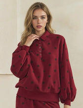 Load image into Gallery viewer, Rasberry Mocha Polka Dot Pullover

