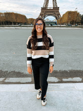 Load image into Gallery viewer, Paris Neutrals Striped Sweater
