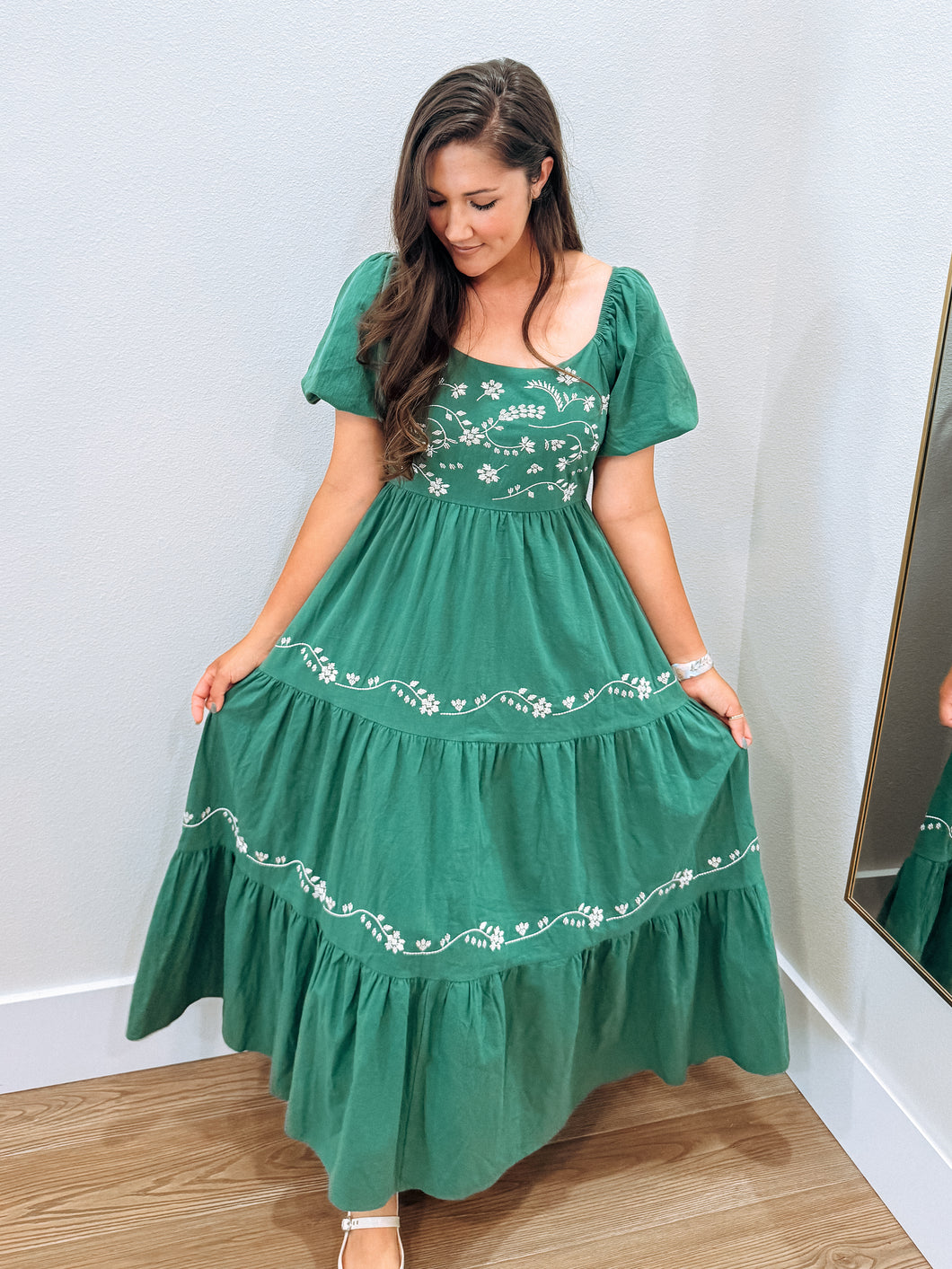 Elena Embroidered Maxi Dress