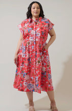 Load image into Gallery viewer, Oreanna Floral Grenola Button Up Midi Dress
