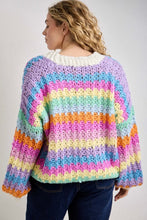 Load image into Gallery viewer, Rainbow Knit Button Up Cardigan
