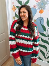 Load image into Gallery viewer, Winter Berries Striped Sweater
