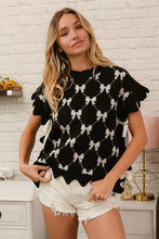 Load image into Gallery viewer, Plaid Bows Scallops Sweater
