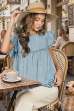 Load image into Gallery viewer, Whitney Chambray Blouse
