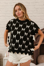Load image into Gallery viewer, Plaid Bows Scallops Sweater
