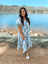 Load image into Gallery viewer, Bailey Blue Bouquet Dress
