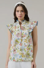Load image into Gallery viewer, Rayon Floral Ruffle Top
