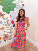 Load image into Gallery viewer, Blushed Tangerine Floral Dress
