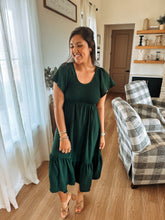 Load image into Gallery viewer, The Alpine Green Kendall Midi Dress
