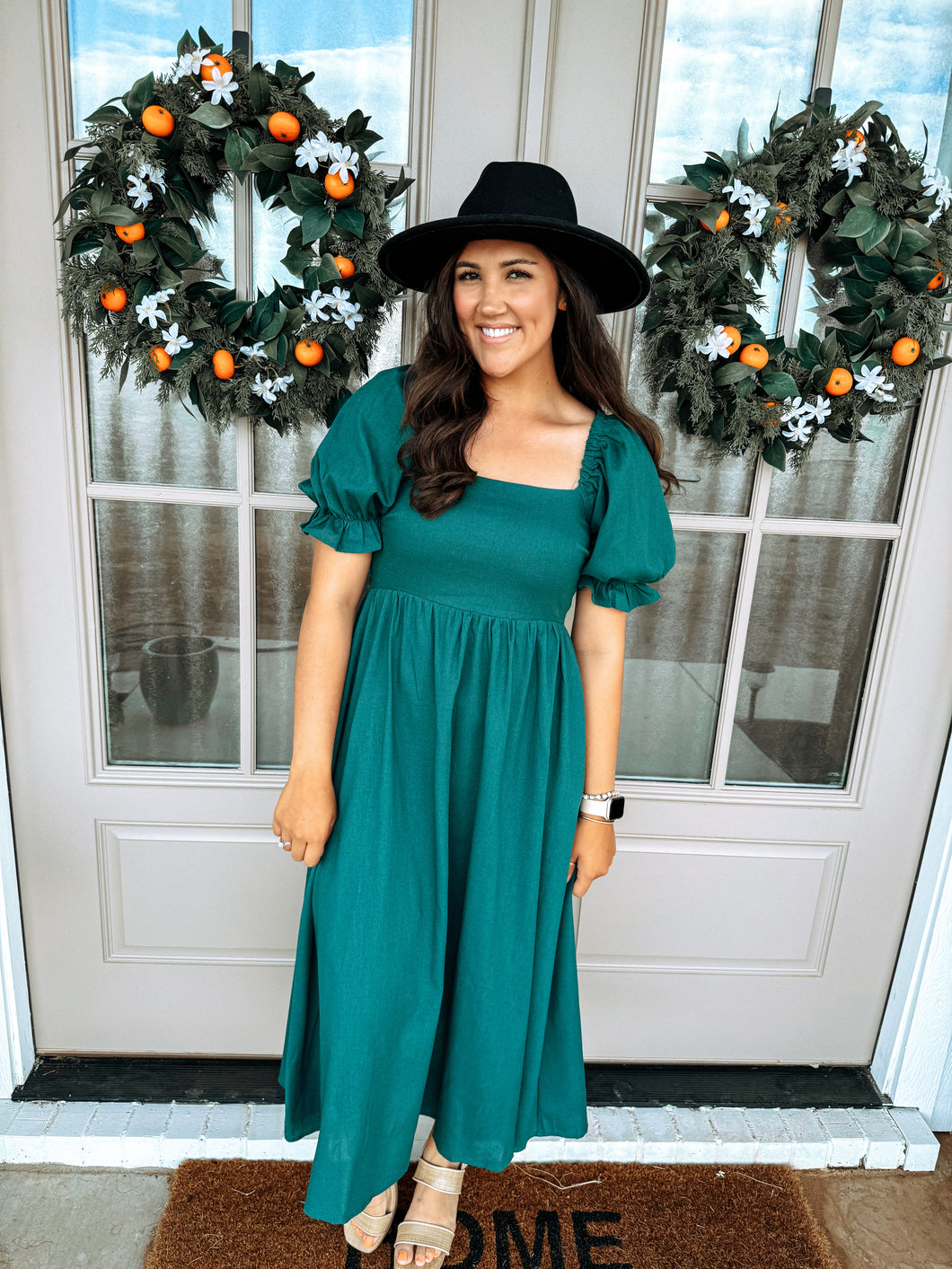 Meadow Linen Midi Dress