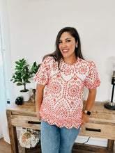 Load image into Gallery viewer, Cherry Eyelet Blouse
