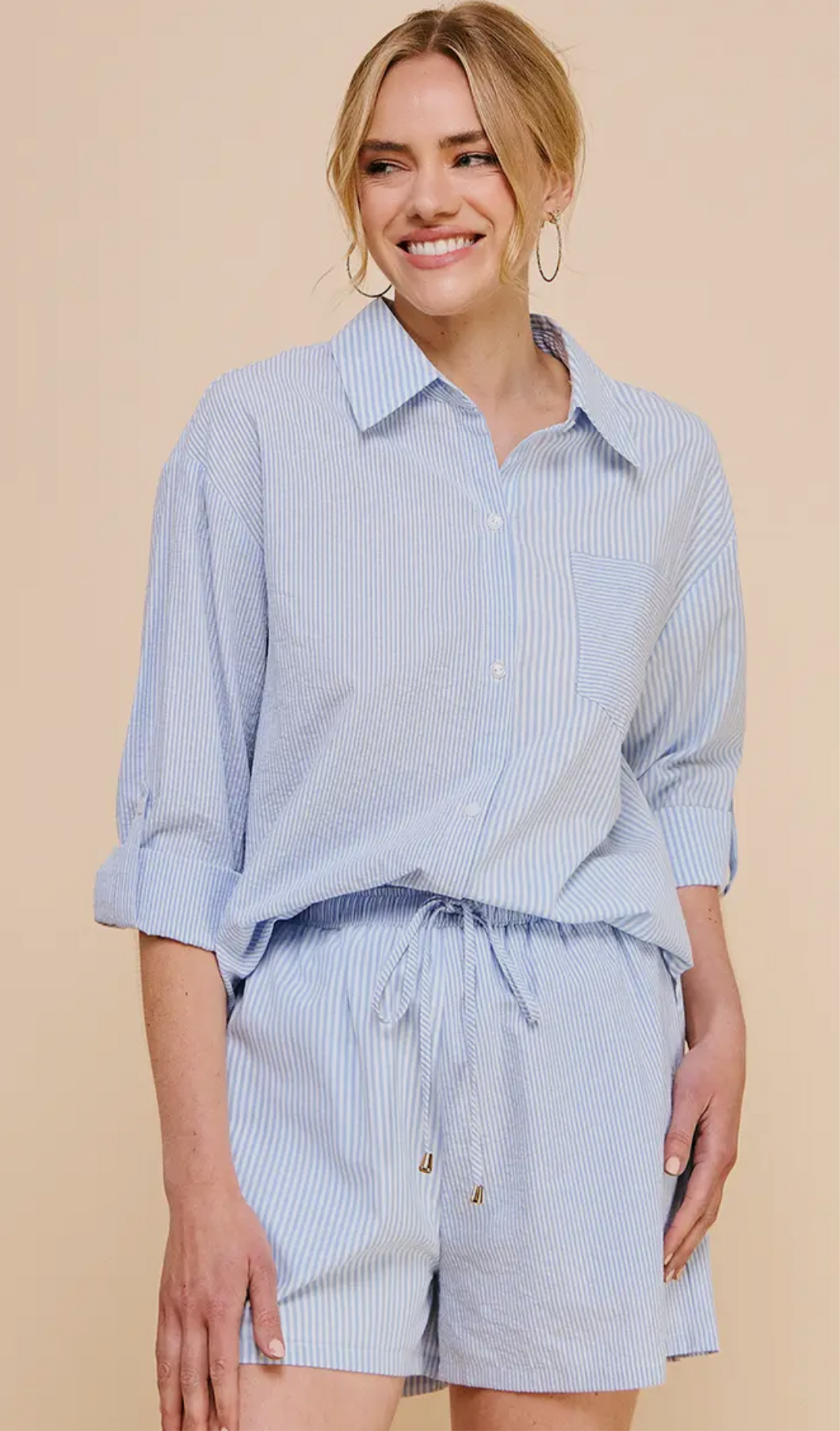 Taryn Twin Striped Shorts - 3 Colors - Matching top