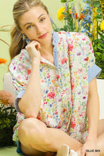 Load image into Gallery viewer, Spring Meadow Floral Button Up Blouse
