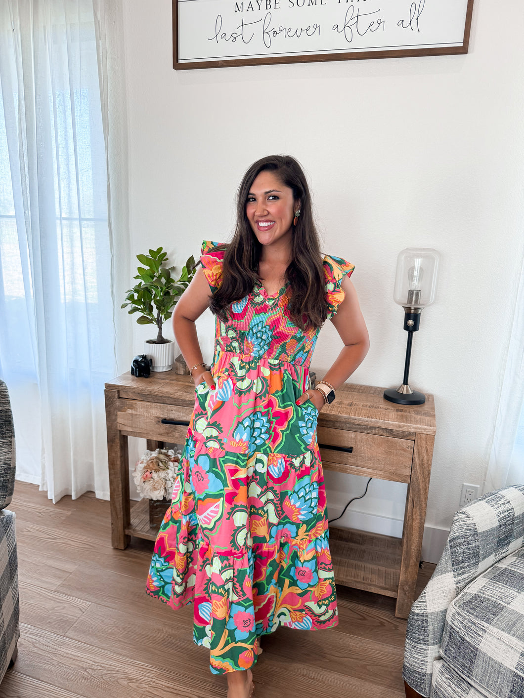 Lanai Tropic Sunfire Maxi Dress