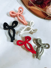Load image into Gallery viewer, Matte Bow Hair Claw Clip
