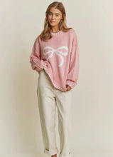 Load image into Gallery viewer, Bobbi Blush Bow Sweater
