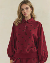 Load image into Gallery viewer, Rasberry Mocha Polka Dot Pullover
